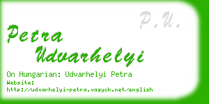 petra udvarhelyi business card